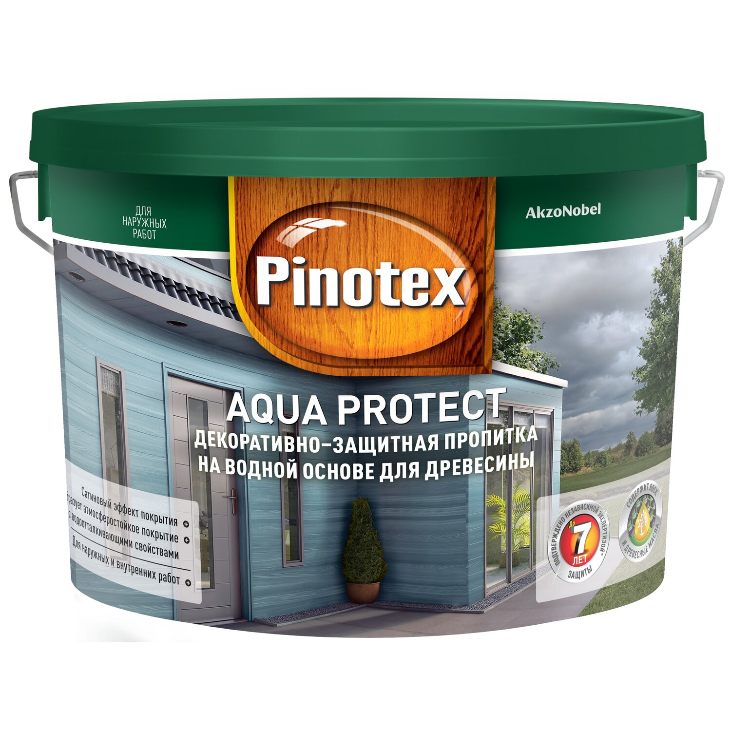 Pinotex Aqua Protect Декоративная пропитка для защиты древесины купить в  интернет-магазине по цене производителя Pinotex